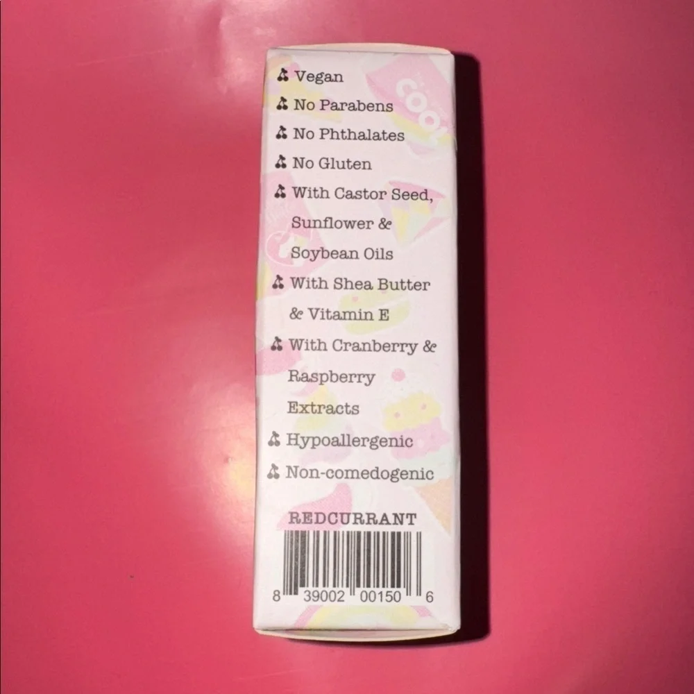 Jelly Juice tint lip glow gloss NEW vegan Trifle cosmetics redcurrant sealed